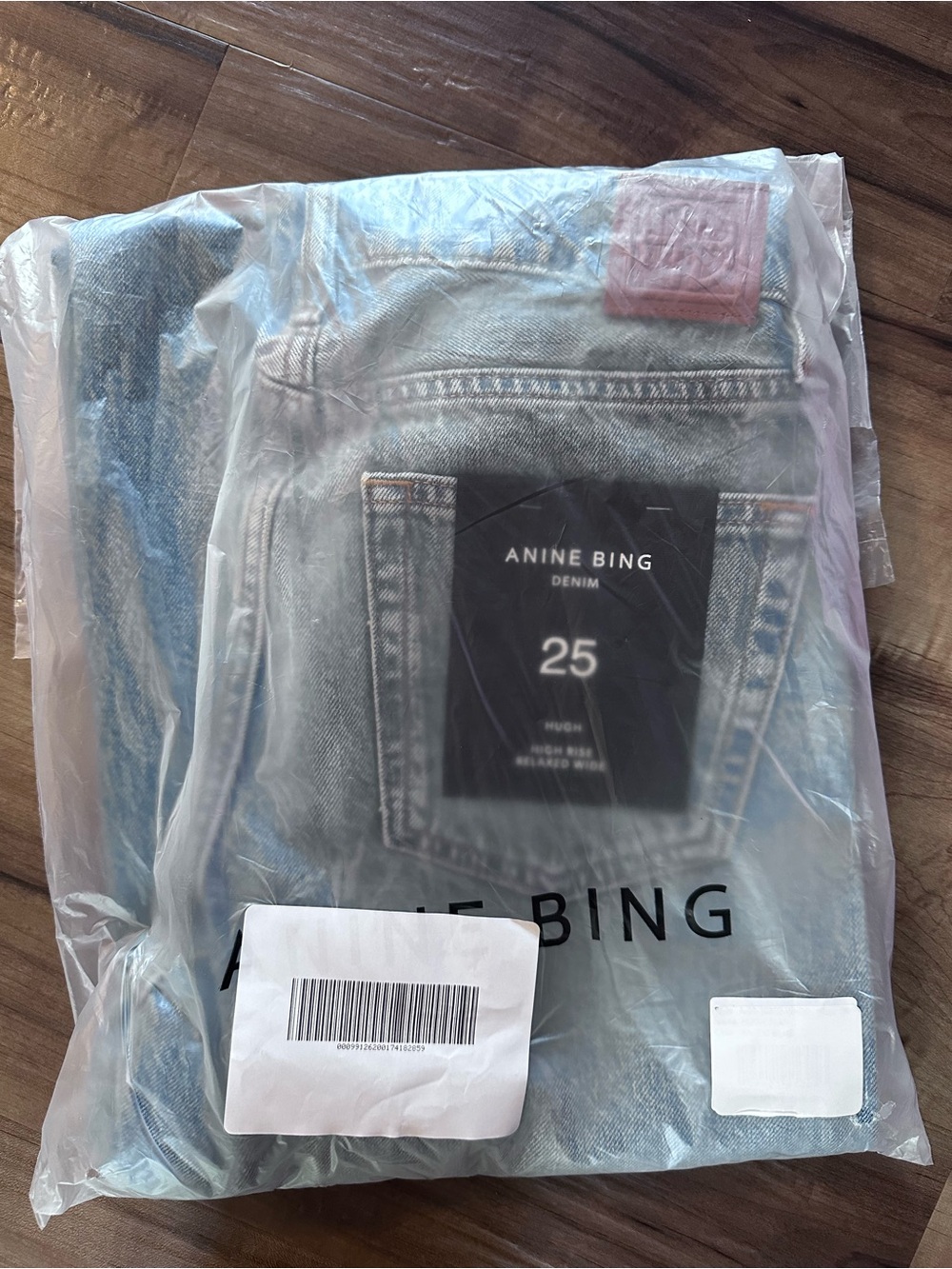 ❤️ NWT Anine Bing Hugh Mid-Rise Wide leg sz:25 💯 cotton rigid - Picture 4 of 11